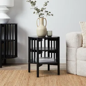 Akari Side Table - Black Mocka