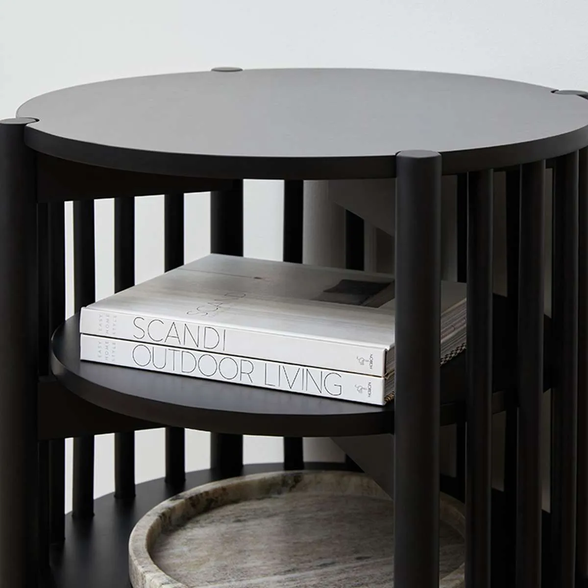 Akari Side Table - Black Mocka