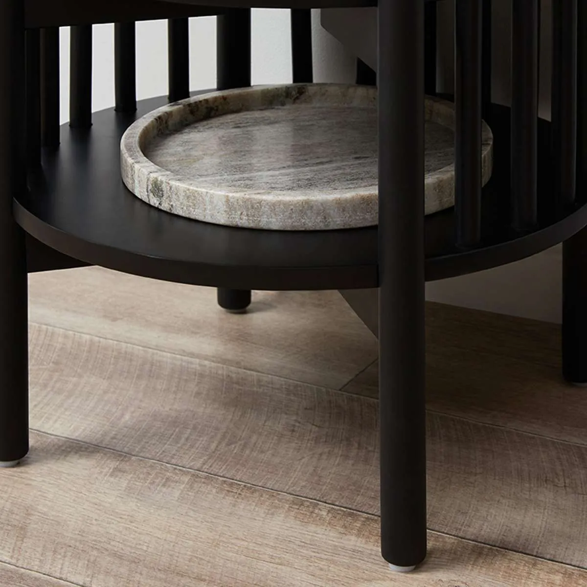 Akari Side Table - Black Mocka