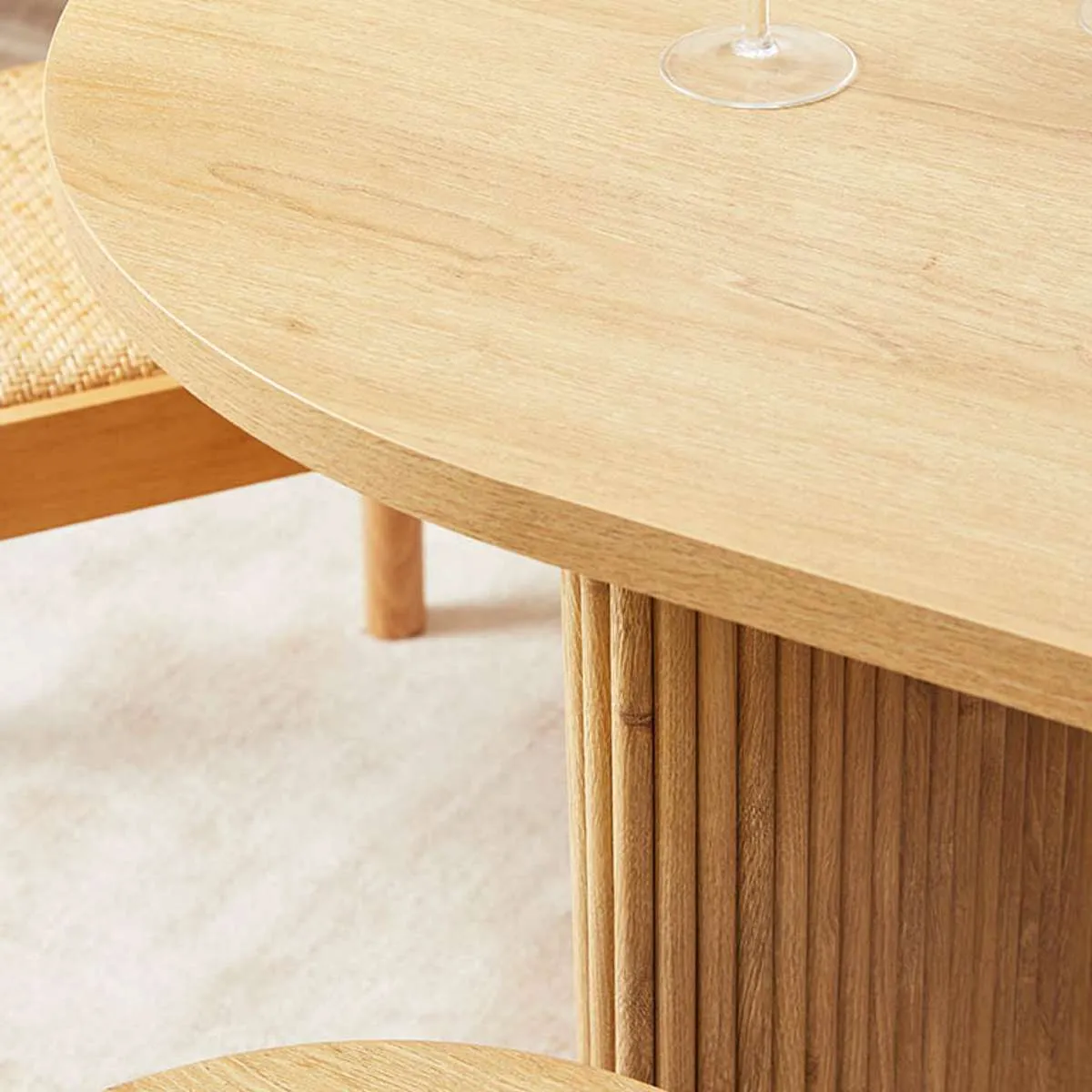 Amara Six Seater Dining Table - Natural Mocka