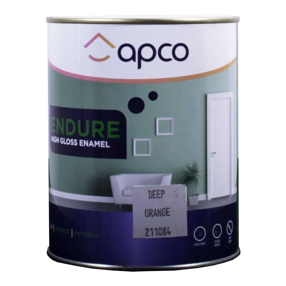 Apco Endure Gloss Enamel Deep Orange 1L