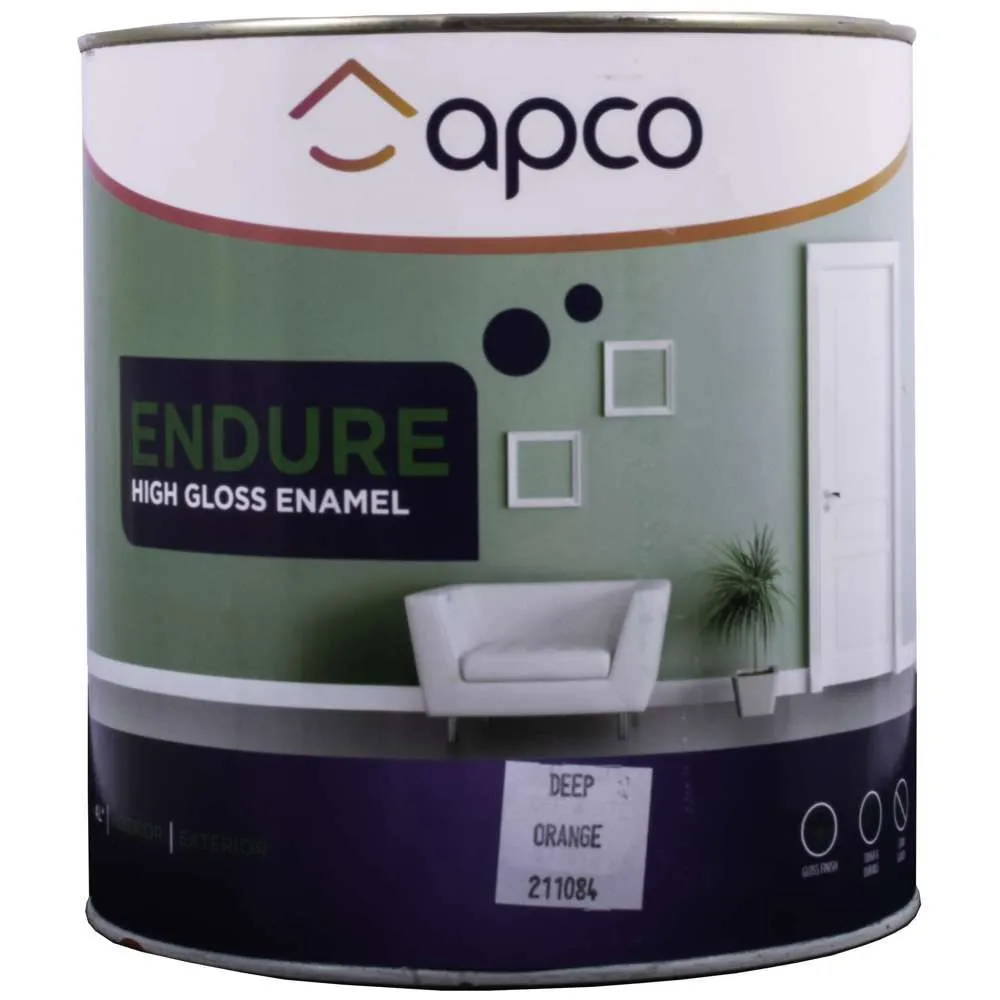 Apco Endure Gloss Enamel Deep Orange 4L