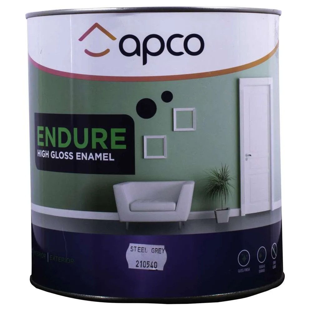 Apco Endure Gloss Enamel Grey 4L