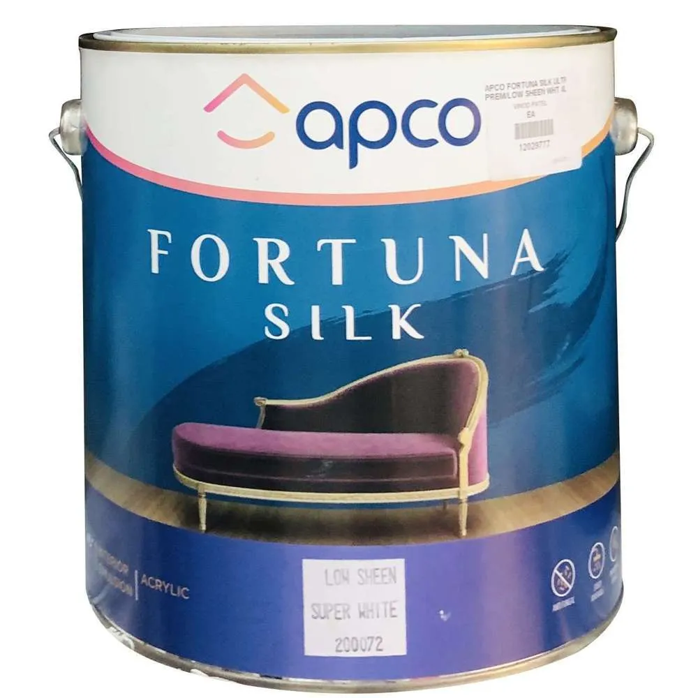 Apco Fortuna Low Sheen Acrylic White 4L