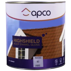 Apco Highshield Roof Paint Gloss Enamel Mercedes Red 4L