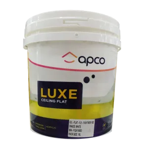 Apco Luxe Ceiling Paint Flat Acrylic White 10L