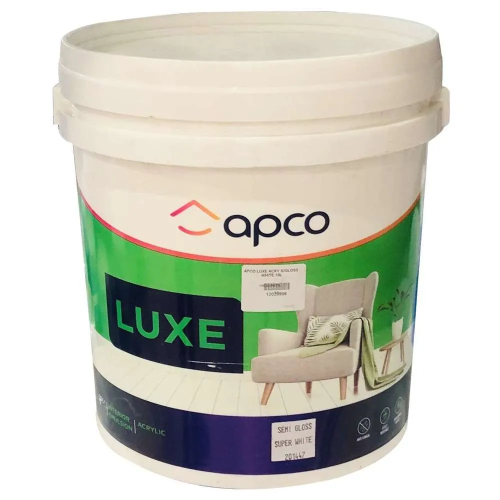Apco Luxe Semi Gloss Acrylic White 10L