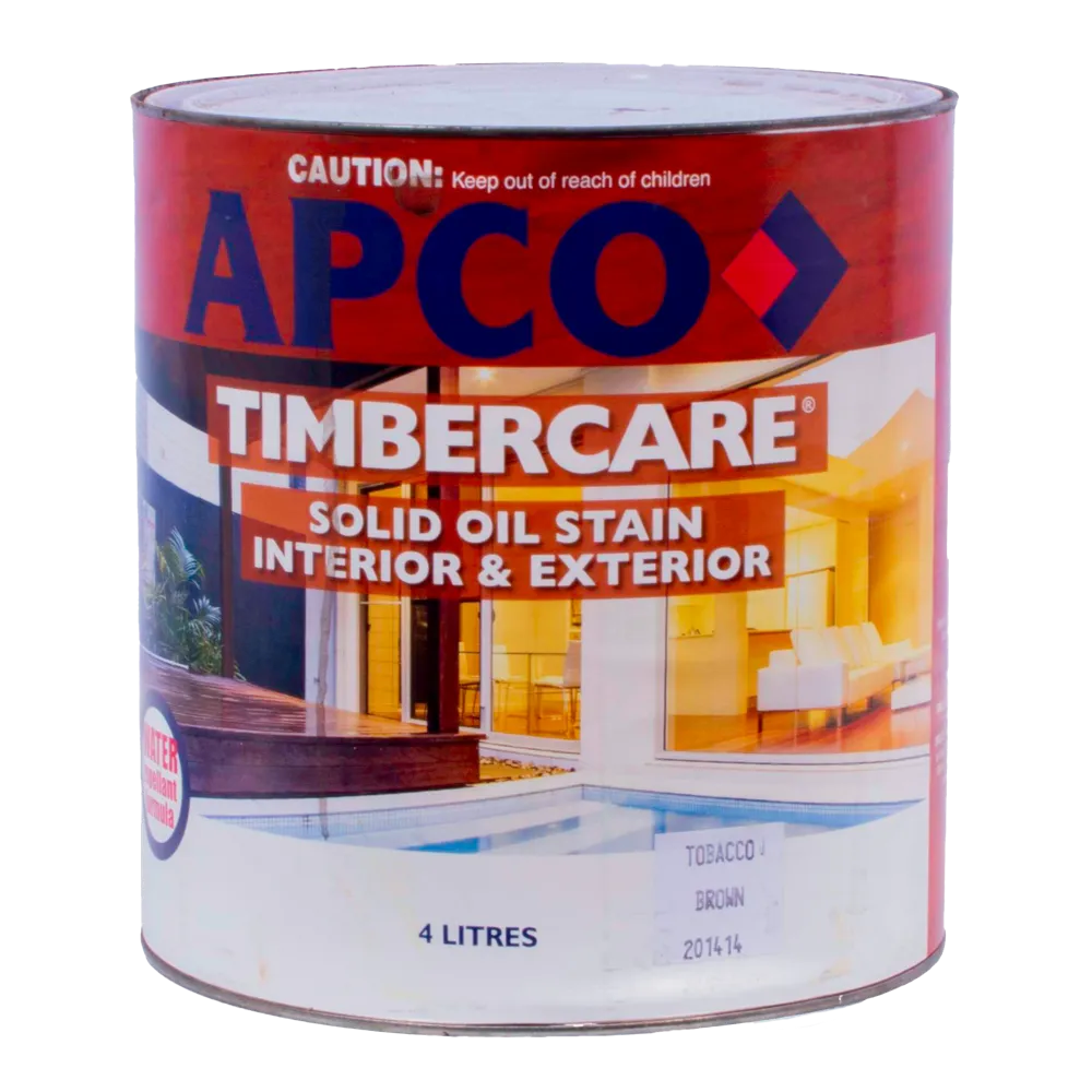 Apco Timbercare Solid Oil Stain Indian Tobacco 4L