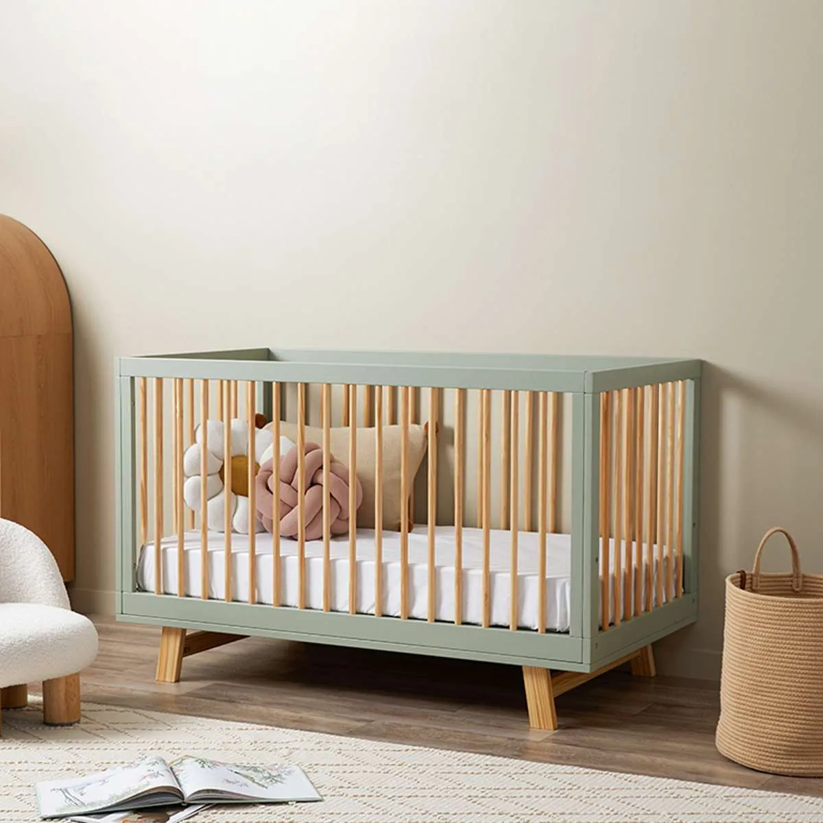 Aspen Classic Cot - Sage/Natural Mocka
