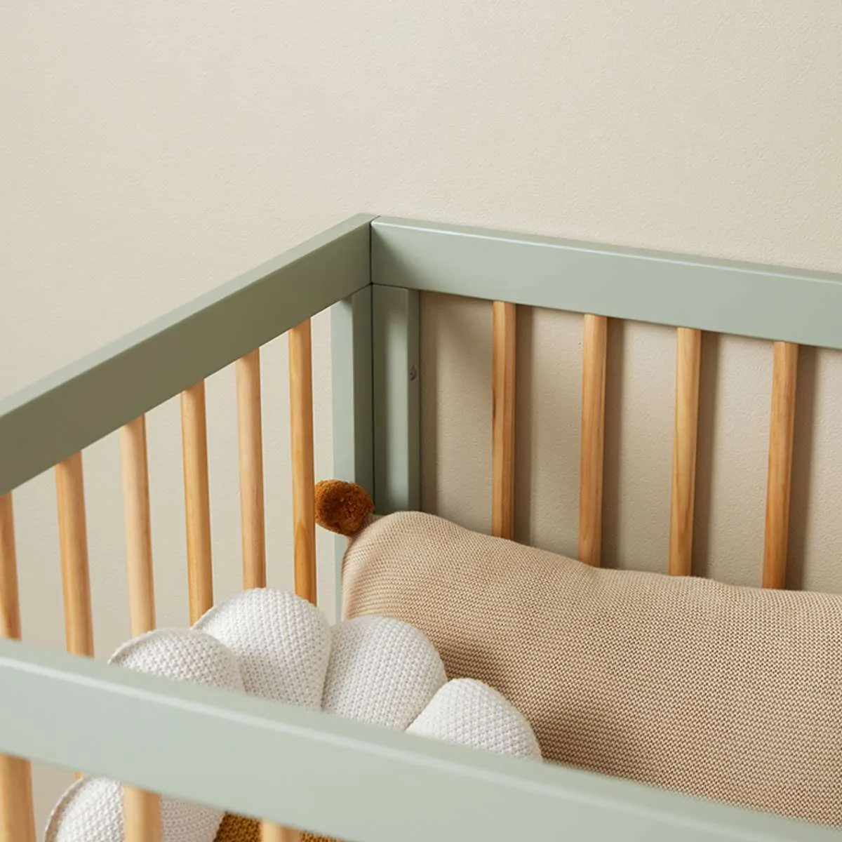 Aspen Classic Cot - Sage/Natural Mocka