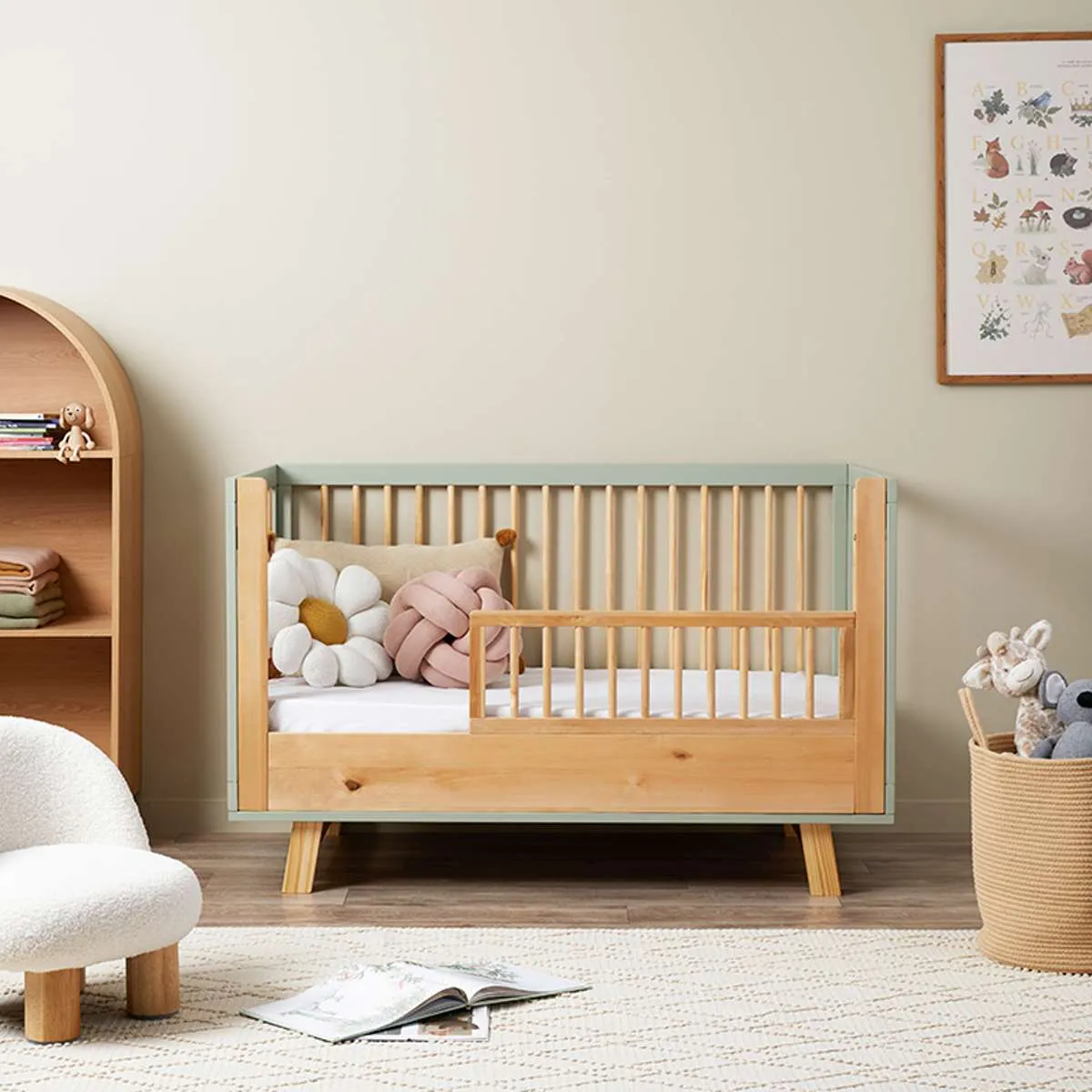 Aspen Classic Cot - Sage/Natural Mocka