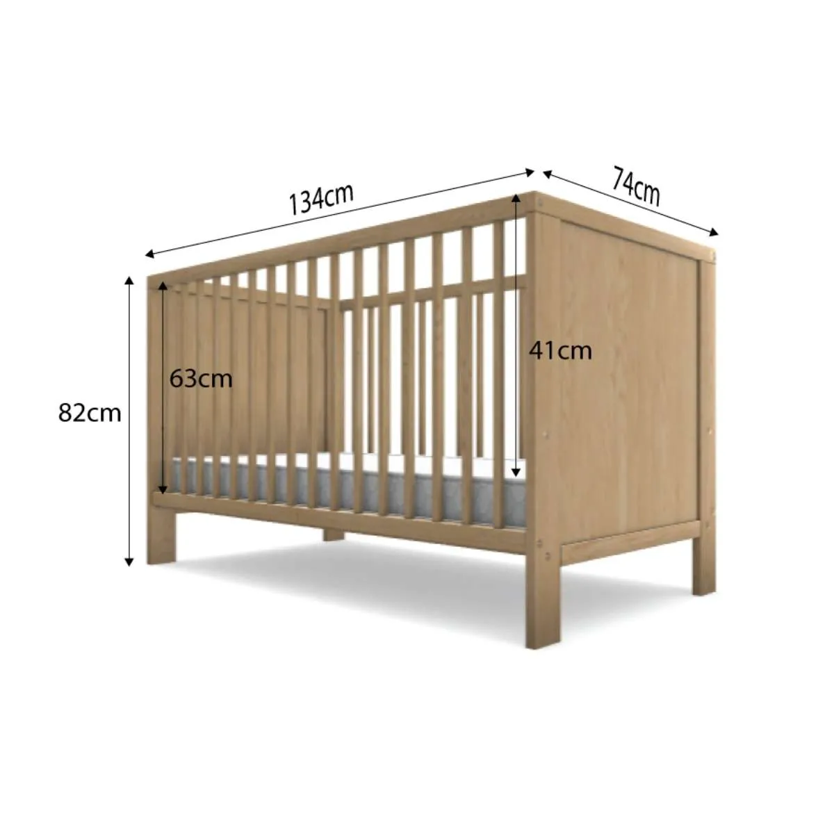 Aspiring Natural   White/Natural Four Piece Nursery Set Mocka
