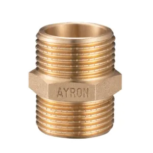 Ayron Brass Hex Nipple 25mm