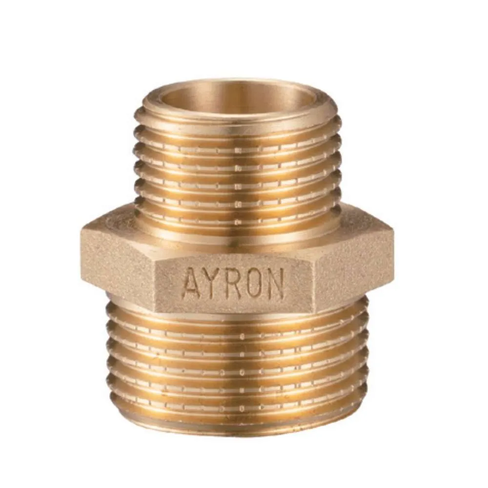Ayron Brass Hex Reducing Nipple 20 x 15mm