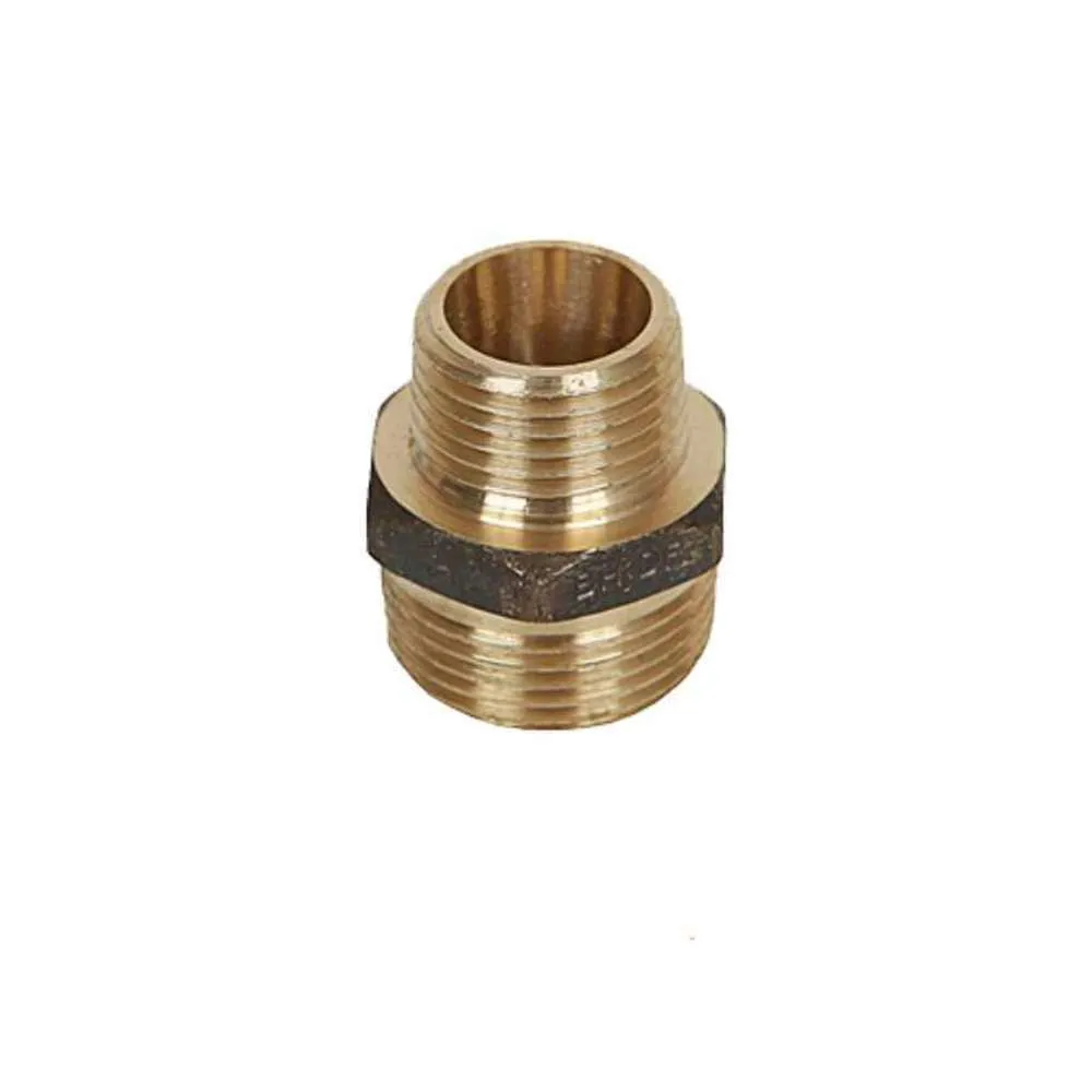 Brass Hex Nipple 20 x 15mm