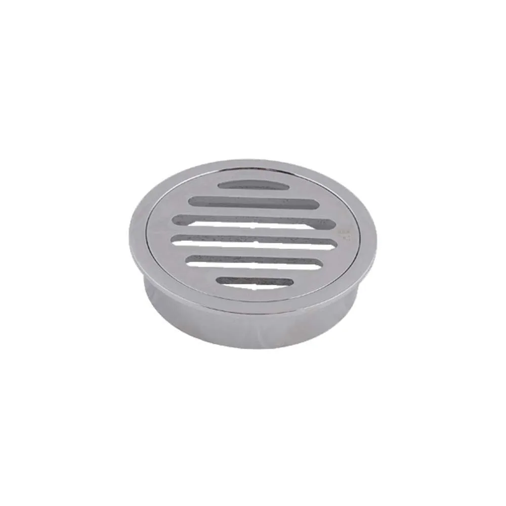 Brasshard Drop In Round Grate 80mm CP