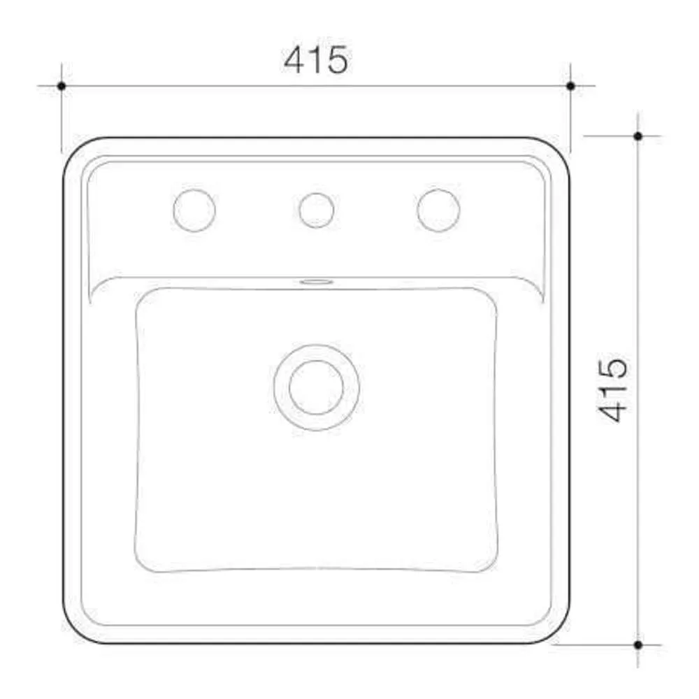 Caroma Carboni Semi Recessed Basin 1TH