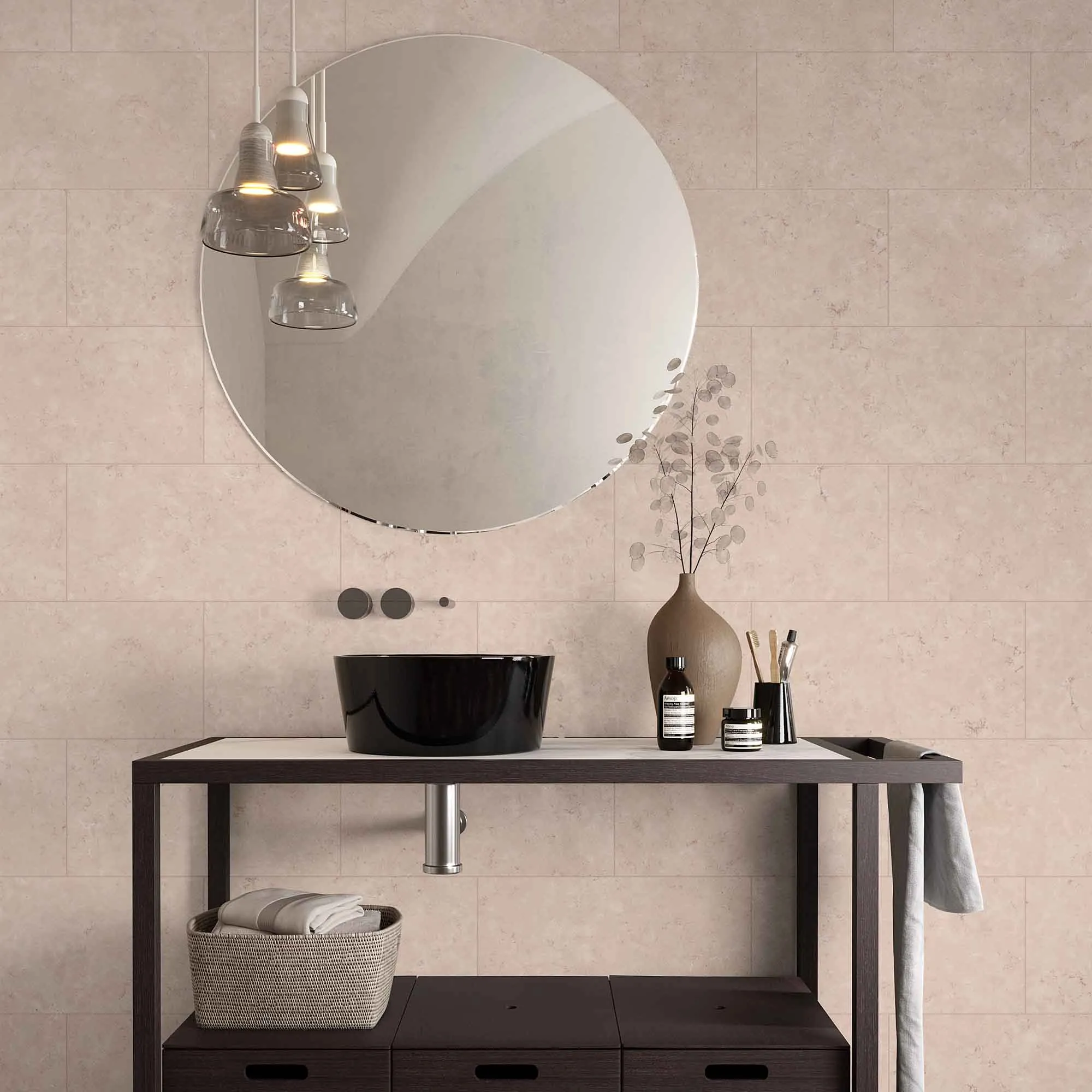 Chester Rosa Perlino Marble Effect Porcelain Tile 30x60cm Matt