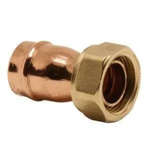 Copper Tap Connectors Straight 15mm x 1/2"