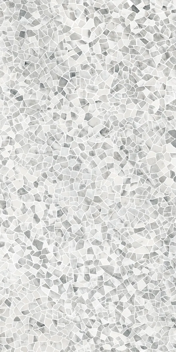 Deluxe Calacatta Cervaiole Terrazzo Effect Porcelain Tile 60x120cm Gloss