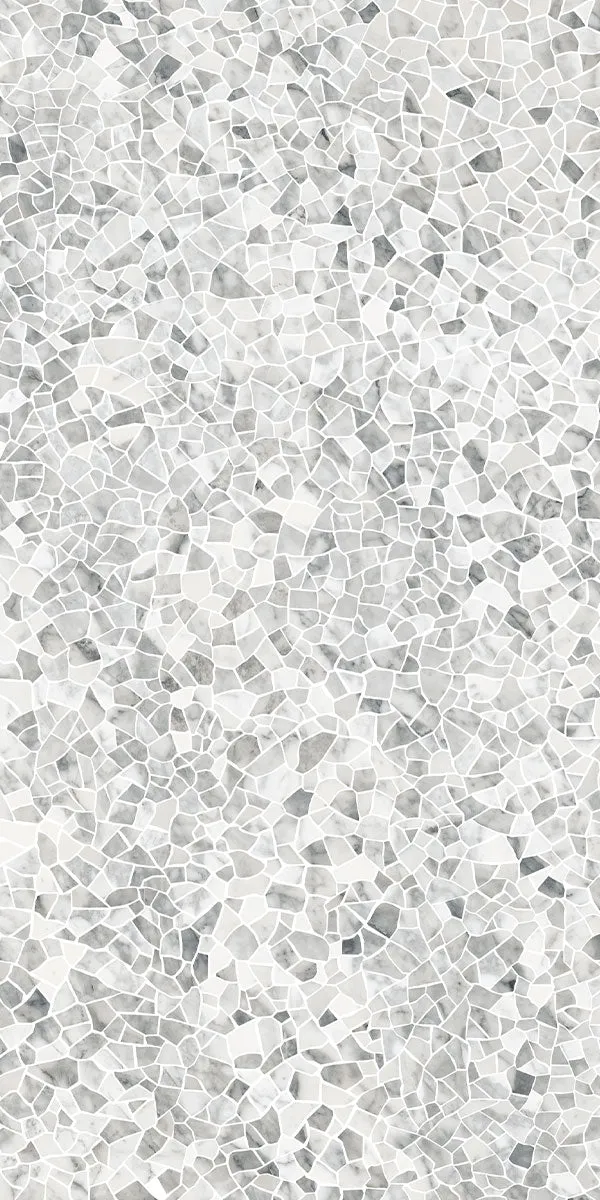 Deluxe Calacatta Cervaiole Terrazzo Effect Porcelain Tile 60x120cm Gloss