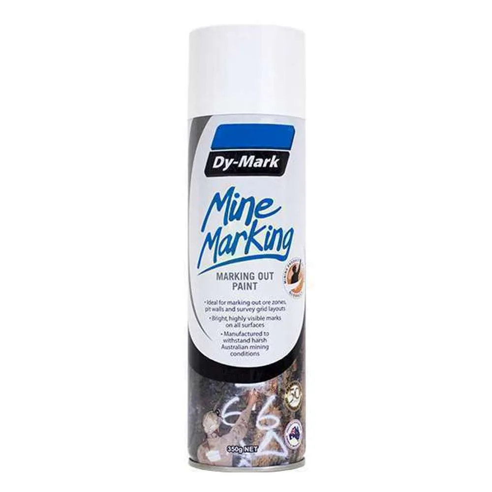 Dy-Mark Mine Marking Paint Horizontal White 350g