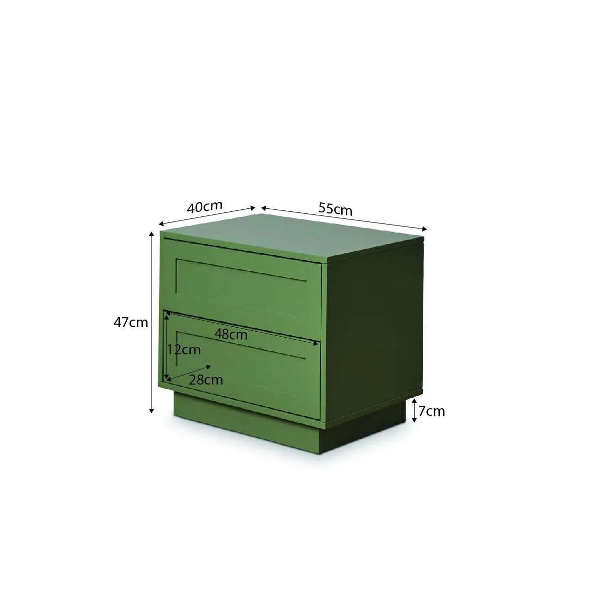 Eros Bedside Table - Sage Green Bundle Mocka