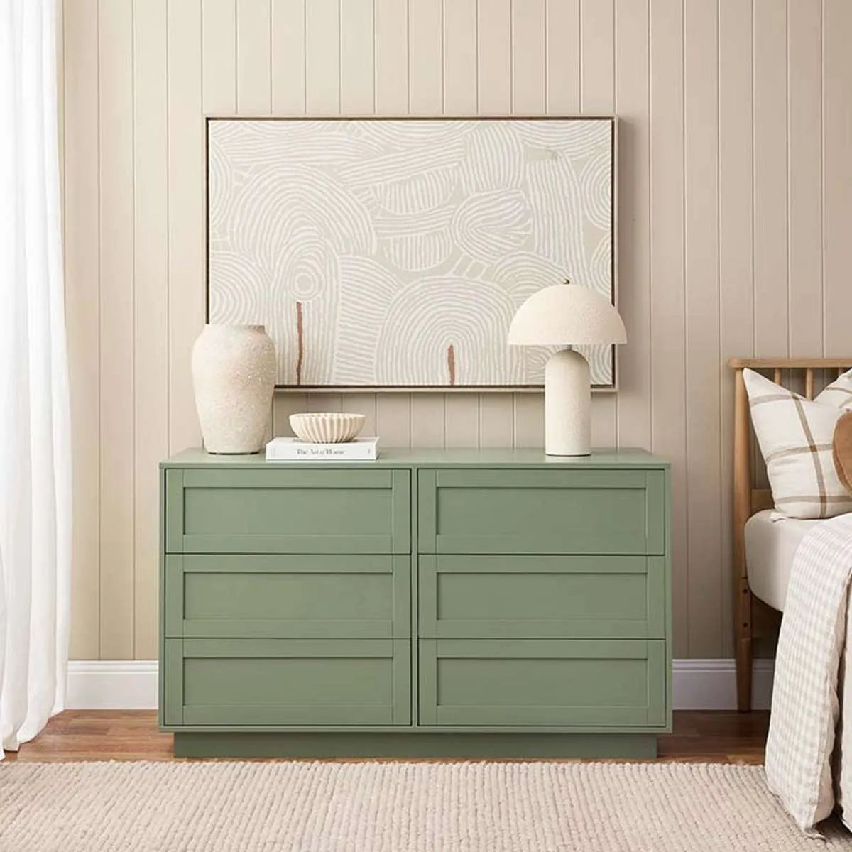 Eros Six Drawer - Sage Green Bundle Mocka