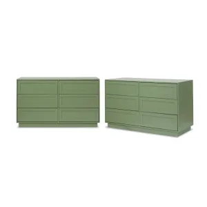 Eros Six Drawer - Sage Green Bundle Mocka