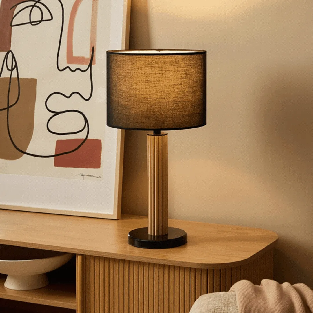 Eve Black Marble Base Table Lamp Mocka