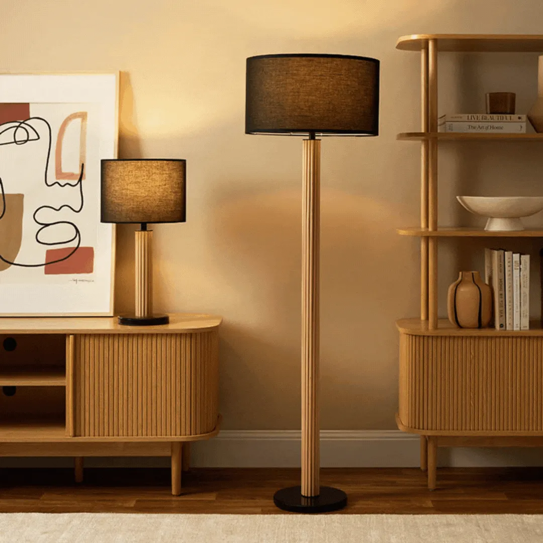Eve Black Marble Base Table Lamp Mocka