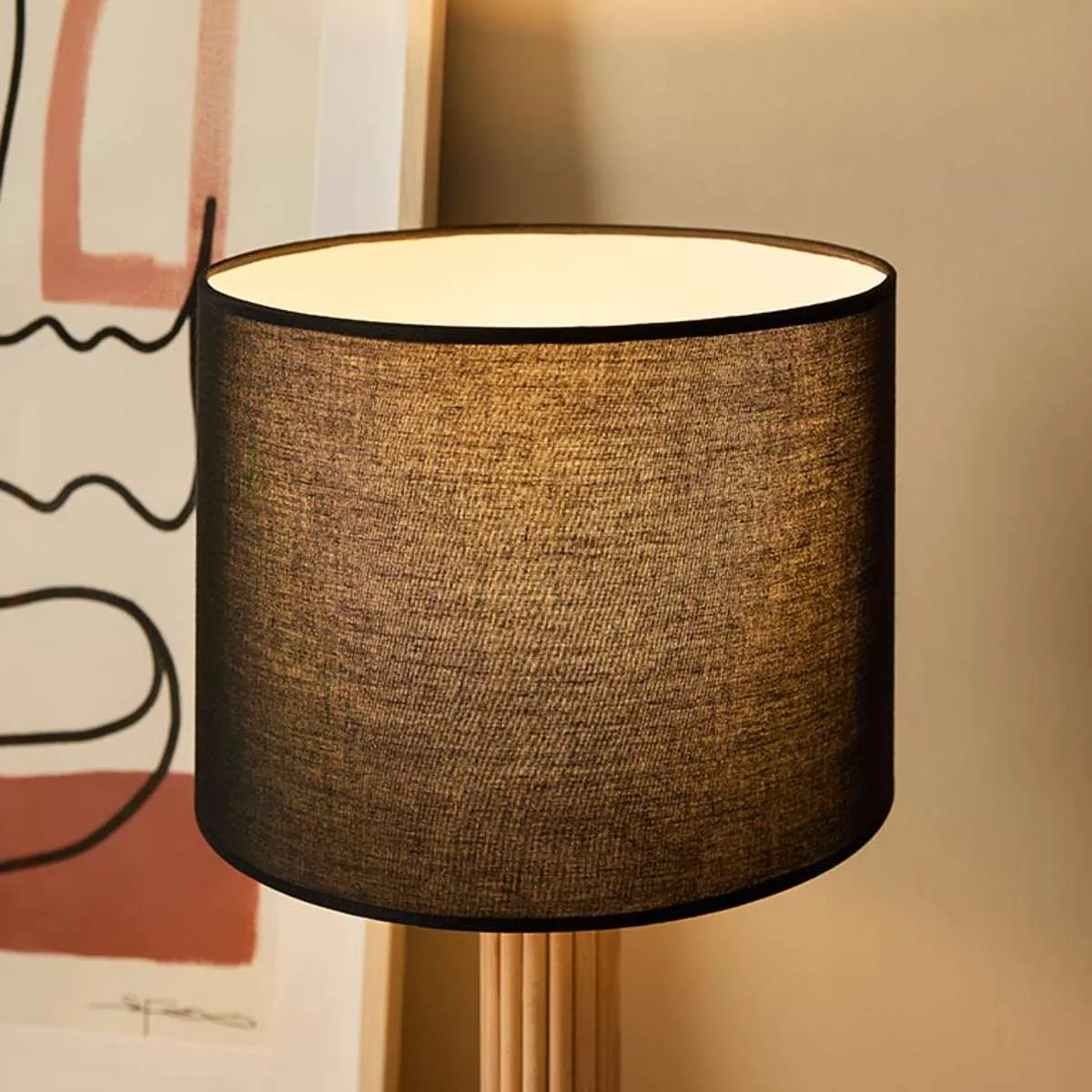 Eve Black Marble Base Table Lamp Mocka