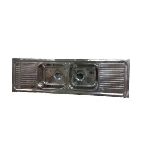 Evia Kitchen Sink Double Bowl 1524 x 457 x 160mm
