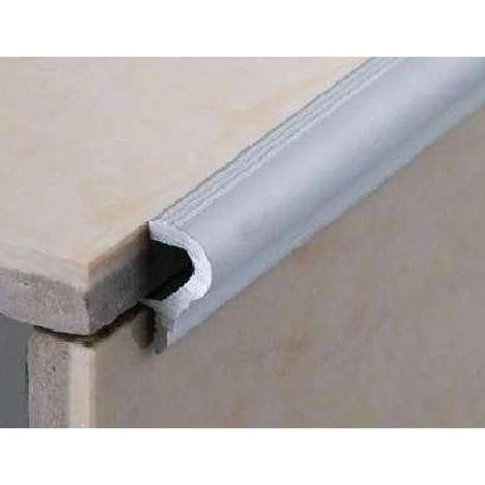 Evia Tile Trim 10mm x 2.5M Aluminium Bullnose Matte Silver