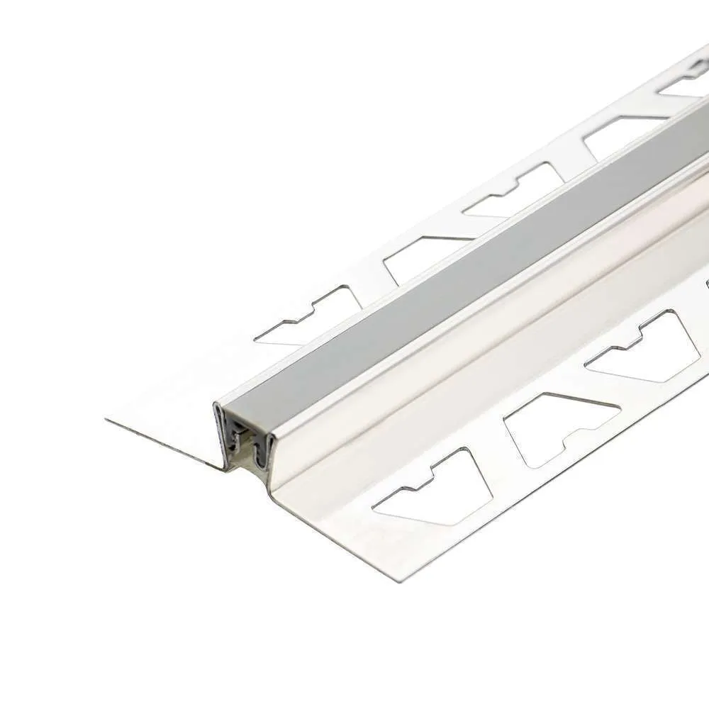 Evia Tile Trim 10mm x 2.5M Aluminium Movement Joint Grey