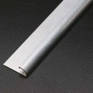 Evia Tile Trim 10mm x 2.5M Aluminium Round Edge Bright Silver