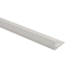 Evia Tile Trim 10mm x 2.5M Aluminium Straight Edge Matte Silver