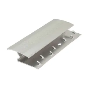 Evia Tile Trim 9mm x 2.5M Aluminium Carpet Lock Matte Silver