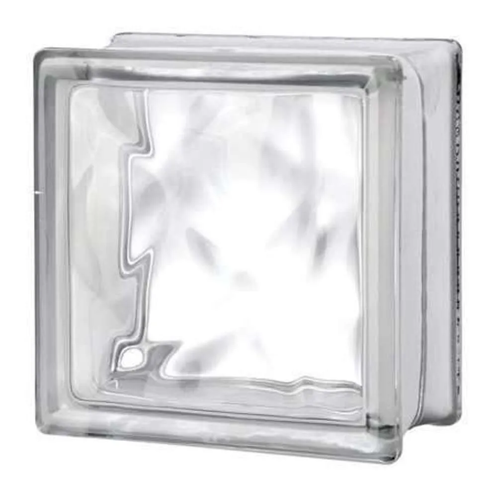 Glass Block 190 x 190 x 80mm (Cloudy Clear)