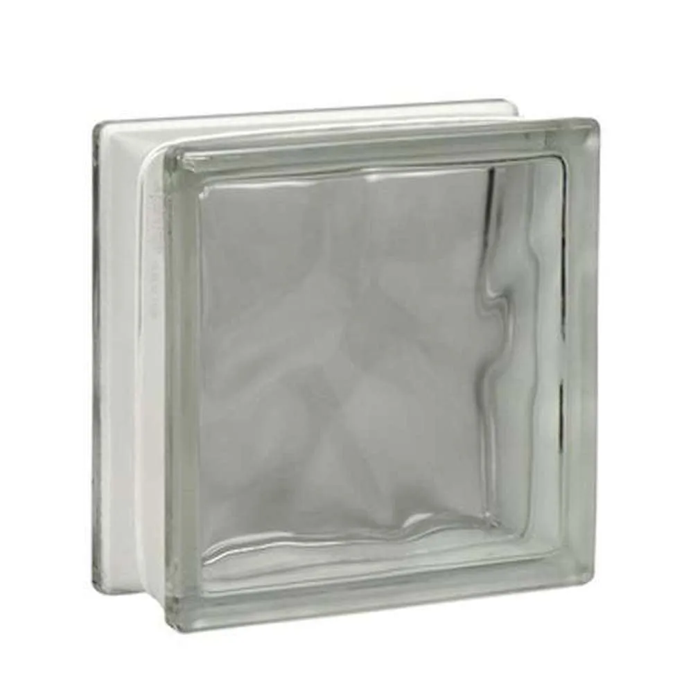 Glass Block 190 x 190 x 80mm(Sea Wave Clear)