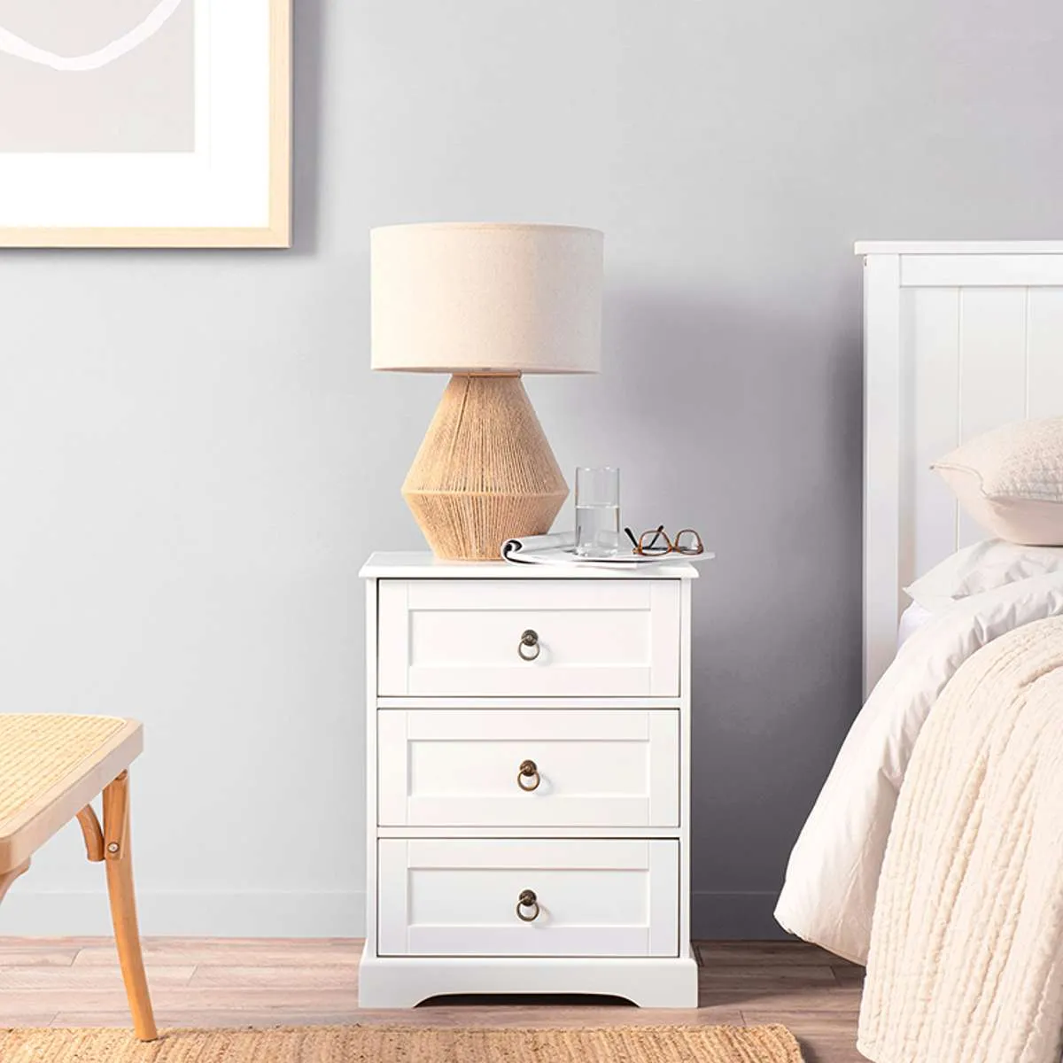 Hamptons Bedside Table Bundle Mocka