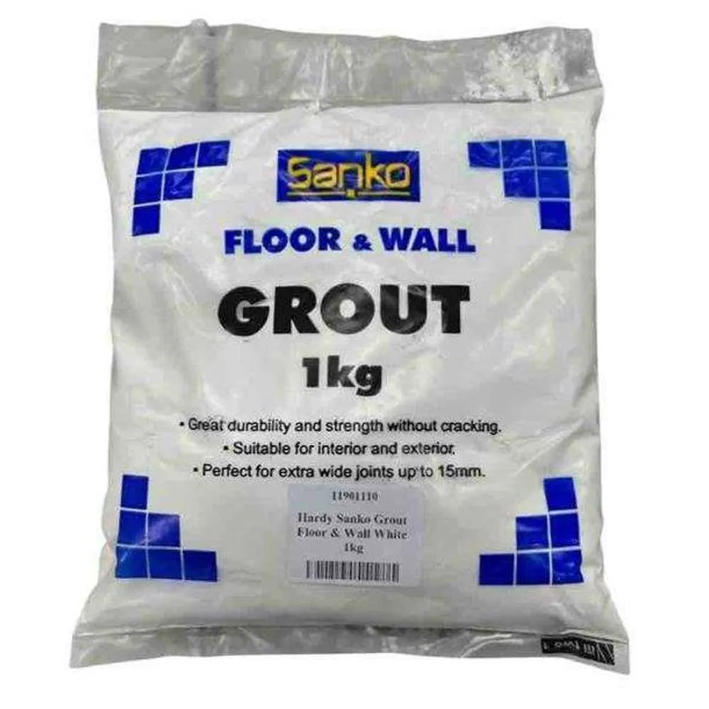 Hardy Sanko Grout Floor & Wall White 1kg