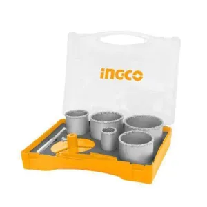 Ingco Tile Hole Saw Carbide Gritted 33-83mm Set 6pcs