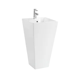 Inox Delta Pedestal Basin 470 x 470 x 830mm - White