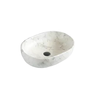 Inox Marb Basin Oval 590 White