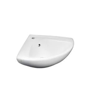 Inox Trend Corner Basin with Bracket and Plug & Waste 430 x 345 x 175mm White