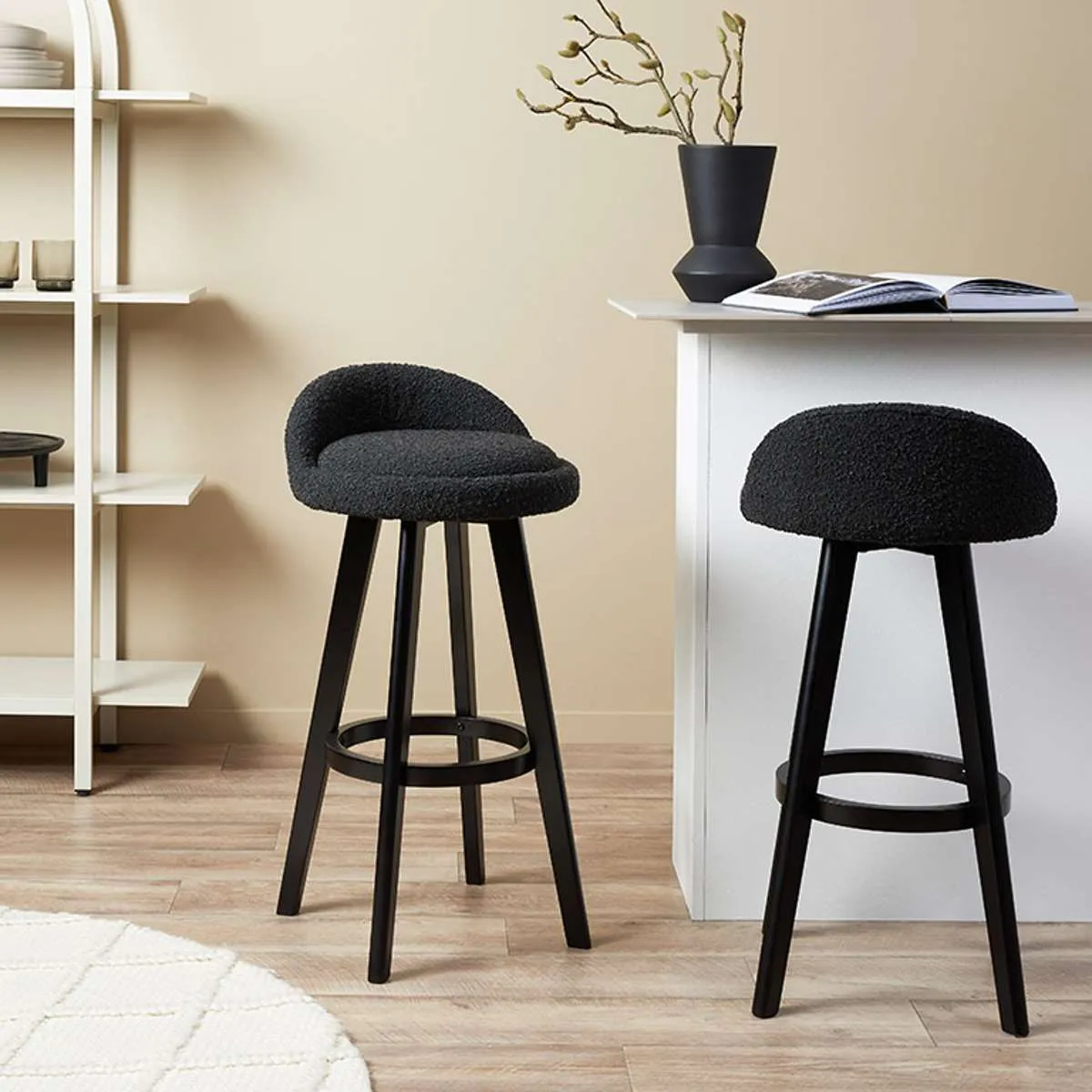 Jamie Bar Stool - Black Set of Four Bundle Mocka