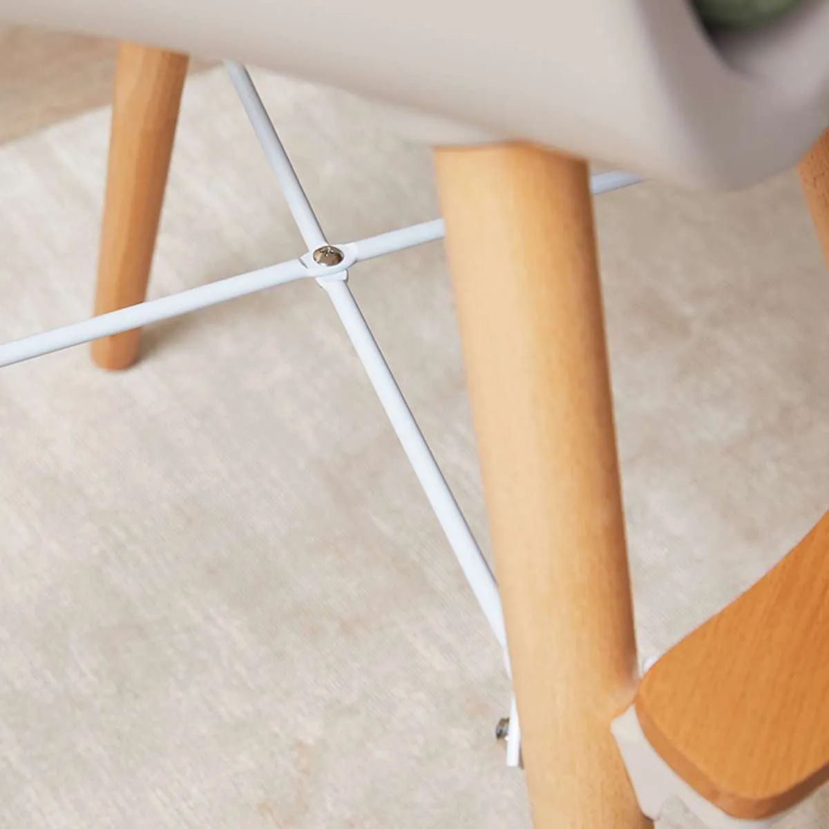 Jenson Natural Highchair - Sage Green Mocka
