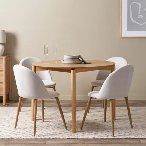 Leon 4 Seater Dining Table - Natural Mocka