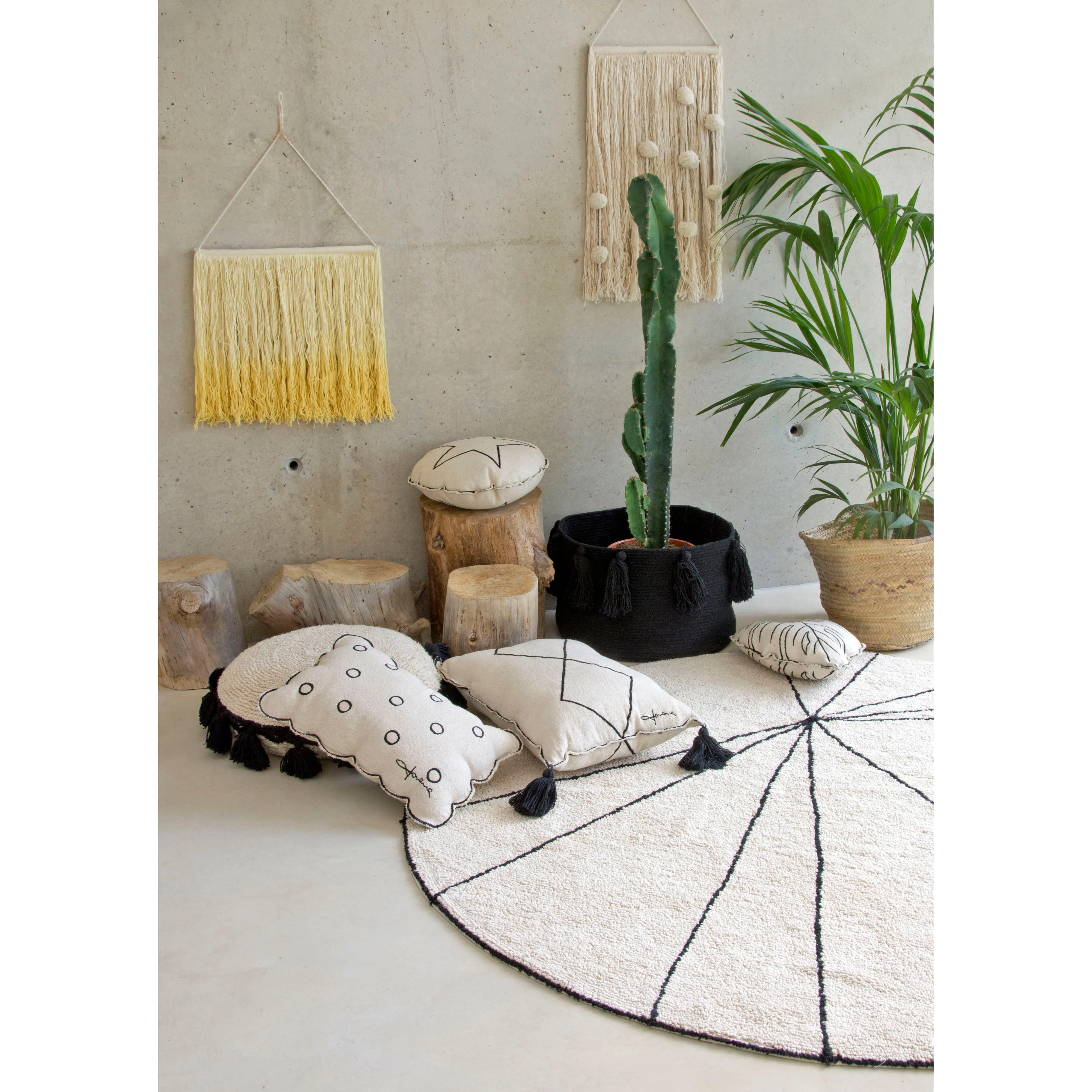 Lorena Canals Trace Beige Machine Washable Cotton Rug